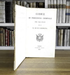 Codice di procedura criminale per gli stati di s.m. il re di Sardegna - Torino 1847 (prima edizione) Codice di procedura criminale per gli stati di s.m. il re di Sardegna - Torino 1847 (prima edizione)