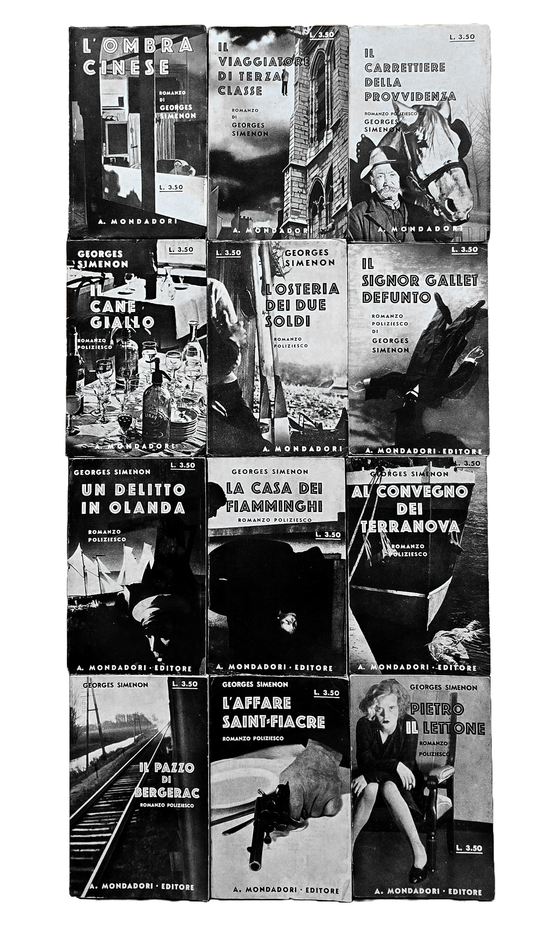 Simenon e Maigret: Collana completa �I libri neri e I romanzi polizieschi" - 1932 (prima edizione)
