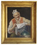 Vincenzo Caprile - Vecchio popolano legge l'Illustrazione italiana - 1880 circa (olio su tela) Vincenzo Caprile - Vecchio popolano legge l'Illustrazione italiana - 1880 circa (olio su tela)