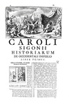 L'opera del grande storiografo modenese Carlo Sigonio: Opera omnia - Milano 1732-37 (sette volumi)