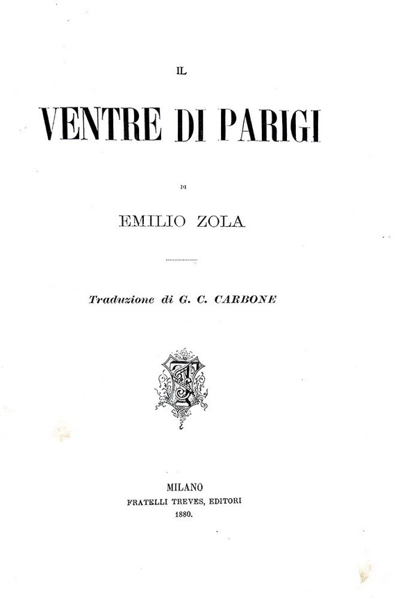 �mile Zola - Il ventre di Parigi - Treves 1880 (prima edizione italiana, con numerose xilografie)