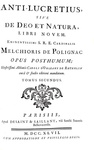 Polignac - Anti-Lucretius, sive de deo et natura - 1747 (prima edizione - con numerose incisioni) Polignac - Anti-Lucretius, sive de deo et natura - 1747 (prima edizione - con numerose incisioni)