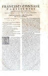 Umanesimo giuridico: Francois Connan - Commentariorum juris civilis libri X - Neapoli 1724 Umanesimo giuridico: Francois Connan - Commentariorum juris civilis libri X - Neapoli 1724