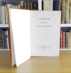 La prima raccolta poetica di Giacomo Leopardi: Canzoni - Bologna 1824 (rarissima prima edizione) La prima raccolta poetica di Giacomo Leopardi: Canzoni - Bologna 1824 (rarissima prima edizione)