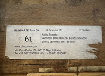 Attilio Pratella - Via Marina a Napoli - fine Ottocento/inizi Novecento (olio su tavoletta lingea) Attilio Pratella - Via Marina a Napoli - fine Ottocento/inizi Novecento (olio su tavoletta lingea)