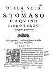 Paolo Frigerio - Vita di S. Tomaso d'Aquino - Roma, Egidio Ghezzi, 1668 (rarissima prima edizione)