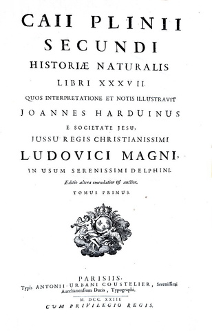 Plinio il Vecchio - Historiae naturalis - Parisiis 1723 (edizione figurata in folio - con 12 tavole) Plinio il Vecchio - Historiae naturalis - Parisiis 1723 (edizione figurata in folio - con 12 tavole)