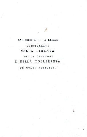 Palmieri - La libert� e la legge considerate nella libert� delle opinioni - 1798 (prima edizione) Palmieri - La libert� e la legge considerate nella libert� delle opinioni - 1798 (prima edizione)