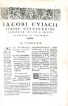 Umanesimo giuridico: Jacobus Cuiacius - Commentarii in iuris iustinianaei libros elementares - 1610 Umanesimo giuridico: Jacobus Cuiacius - Commentarii in iuris iustinianaei libros elementares - 1610
