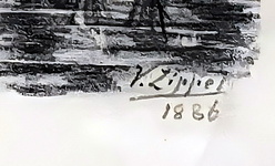 Vittorio Zippel - La lettrice - fine XIX secolo (1890/1900 ca.) - olio su tela di stile divisionista Vittorio Zippel - La lettrice - fine XIX secolo (1890/1900 ca.) - olio su tela di stile divisionista