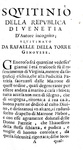 Della Torre - Squitinio della Republica di Venetia squitinato - Genova 1653 (rara prima edizione) Della Torre - Squitinio della Republica di Venetia squitinato - Genova 1653 (rara prima edizione)