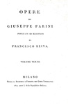 Giuseppe Parini - Opere - Milano 1801/04 (prima edizione complessiva - rara tiratura su carta forte)