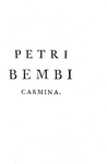 Pietro Bembo - Rime corrette, illustrate e accresciute - Bergamo, Pietro Lancellotti, 1745