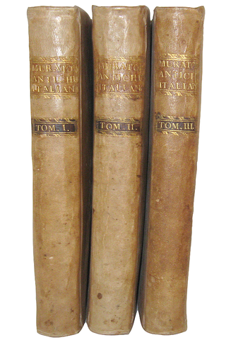 Ludovico Antonio Muratori - Dissertazioni sopra le antichit� italiane - Napoli 1763 (con 8 tavole) Ludovico Antonio Muratori - Dissertazioni sopra le antichit� italiane - Napoli 1763 (con 8 tavole)