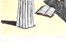 Giorgio de Chirico - La musa della storia - 1972 (litografia acquerellata a mano - pubblicato) Giorgio de Chirico - La musa della storia - 1972 (litografia acquerellata a mano - pubblicato)