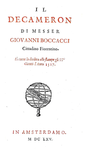 Una celebre edizione elzeviriana: Giovanni Boccaccio - Il Decameron - 1665 (rara prima emissione)
