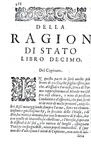 Un grande classico del pensiero politico: Giovanni Botero - Della ragione di Stato - Giolito 1598