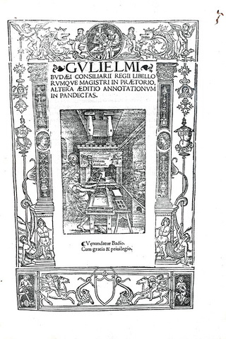 Guillaume Bud� - Annotationes in Pandectarum libros - Paris 1521/26 (rara prima edizione) Guillaume Bud� - Annotationes in Pandectarum libros - Paris 1521/26 (rara prima edizione)