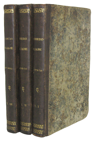 Iliade di Omero. Traduzione di Vincenzo Monti - Brescia, Bettoni 1810 (rara prima edizione) Iliade di Omero. Traduzione di Vincenzo Monti - Brescia, Bettoni 1810 (rara prima edizione)