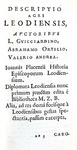 Mark Zuerius Boxhorn -  De Leodiensi Republica - Amsterdam, apud Ioannem Ianssonium - 1633