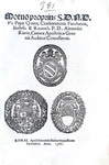 Pio V conferma alla Camera Apostolica il cardinale Alessandro Riario - Roma, Blado 1566 Pio V conferma alla Camera Apostolica il cardinale Alessandro Riario - Roma, Blado 1566