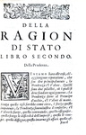 Un grande classico del pensiero politico: Giovanni Botero - Della ragione di Stato - Giolito 1598