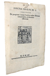 Costituzione di Pio V che disciplina le propriet� dell'Ordine francescano - Roma, Blado 1568 Costituzione di Pio V che disciplina le propriet� dell'Ordine francescano - Roma, Blado 1568