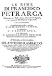 La prima edizione critica dell'opera di Francesco Petrarca: Le rime - Modena 1711 (prima edizione)