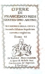 Francesco Redi - Opere - Napoli 1778 (illustrato da 34 bellissime tavole incise in rame)