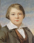Theodor Josef Petter - Ritratto di un giovane con libro - 1848 (olio su tavola) Theodor Josef Petter - Ritratto di un giovane con libro - 1848 (olio su tavola)
