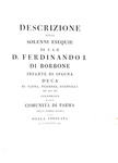 Rara edizione Bodoni: Orazione funebre in morte di Ferdinando I di Borbone - Parma 1803 (figurato) Rara edizione Bodoni: Orazione funebre in morte di Ferdinando I di Borbone - Parma 1803 (figurato)