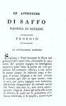 Alessandro Verri - Le avventure di Saffo, poetessa di Metilene - Roma 1809 (su carta azzurrina) Alessandro Verri - Le avventure di Saffo, poetessa di Metilene - Roma 1809 (su carta azzurrina)