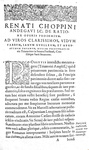 La sovranit� nel Cinquecento: Ren� Choppin - De domanio Franciae - Paris 1574 (prima edizione) La sovranit� nel Cinquecento: Ren� Choppin - De domanio Franciae - Paris 1574 (prima edizione)