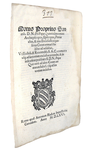Moto proprio di Pio V che disciplina la residenza dei vescovi - Roma, Blado 1566 Moto proprio di Pio V che disciplina la residenza dei vescovi - Roma, Blado 1566