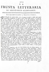 Il primo esempio di critica letteraria: La frusta letteraria (a cura di Giuseppe Baretti) - 1763/64 Il primo esempio di critica letteraria: La frusta letteraria (a cura di Giuseppe Baretti) - 1763/64