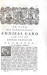 Un celebre epistolario cinquecentesco: Annibal Caro - Delle lettere familiari - Venezia 1756 Un celebre epistolario cinquecentesco: Annibal Caro - Delle lettere familiari - Venezia 1756