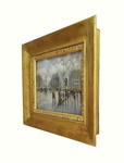 Pietro Scoppetta - Piazza a Parigi. L'edicola e la lettura del giornale - 1897/1903 (olio su tavola) Pietro Scoppetta - Piazza a Parigi. L'edicola e la lettura del giornale - 1897/1903 (olio su tavola)