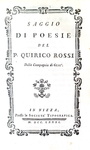 Francesco Redi e altri poeti dal Cinquecento al Settecento - Poesie - Nizza 1781/83 (cinque opere)