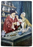 La bottega dello speziale - fine del XIX secolo - (olio su tavola di legno) La bottega dello speziale - fine del XIX secolo - (olio su tavola di legno)
