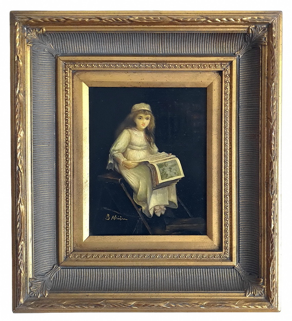 Charles Edward Halle - Nel paese delle fate. Bambina in biblioteca - 1930/50 ca. (olio su tavola) Charles Edward Halle - Nel paese delle fate. Bambina in biblioteca - 1930/50 ca. (olio su tavola)