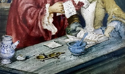 La bottega dello speziale - fine del XIX secolo - (olio su tavola di legno) La bottega dello speziale - fine del XIX secolo - (olio su tavola di legno)