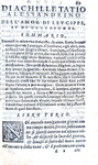 Un romanzo erotico dell'antica Grecia: Achille Tazio - Amore di Clitofonte e Leucippe - Firenze 1598 Un romanzo erotico dell'antica Grecia: Achille Tazio - Amore di Clitofonte e Leucippe - Firenze 1598