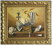 Bruno Stobbione - Ricordi sulla mensola - 1985 (olio su tavola, pubblicato e archiviato) Bruno Stobbione - Ricordi sulla mensola - 1985 (olio su tavola, pubblicato e archiviato)