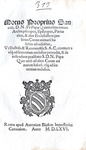 Moto proprio di Pio V che disciplina la residenza dei vescovi - Roma, Blado 1566 Moto proprio di Pio V che disciplina la residenza dei vescovi - Roma, Blado 1566