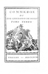 Giovanni Gherardo De Rossi - Commedie - Bassano 1790/92 (rara prima edizione - bella legatura coeva) Giovanni Gherardo De Rossi - Commedie - Bassano 1790/92 (rara prima edizione - bella legatura coeva)