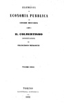 L'economia nell'Illuminismo: Cesare Beccaria - Elementi di economia pubblica - Torino 1852