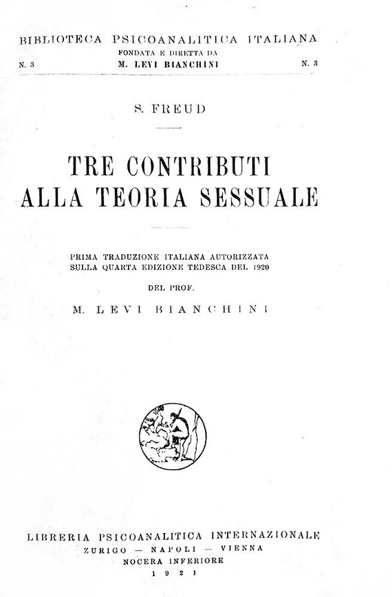 Sigmund Freud - Tre contributi alla teoria sessuale - 1921 (rara prima edizione italiana) Sigmund Freud - Tre contributi alla teoria sessuale - 1921 (rara prima edizione italiana)