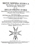 Bergamaschi - Notizia istorica dell'Ordine de' Cavalieri aureati - Torino 1695 (rara prima edizione) Bergamaschi - Notizia istorica dell'Ordine de' Cavalieri aureati - Torino 1695 (rara prima edizione)