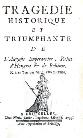 Vermeren - Tragedie historique et triumphante - 1753 (magnifica legatura con placca super libros) Vermeren - Tragedie historique et triumphante - 1753 (magnifica legatura con placca super libros)