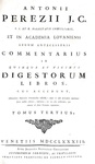 Diritto romano: Antonio Perez - Opera omnia - Venetiis 1783 (edizione in folio) Diritto romano: Antonio Perez - Opera omnia - Venetiis 1783 (edizione in folio)